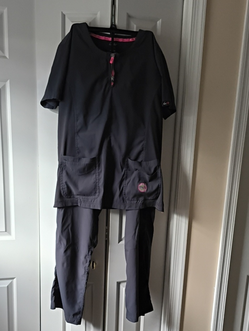 Koi Lite Charcoal Grey Women's XL Scrub Set